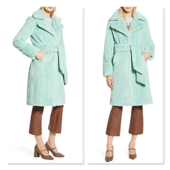 Halogen X Atlantic-Pacific Faux Fur Coat sz Small - Picture 2 of 13